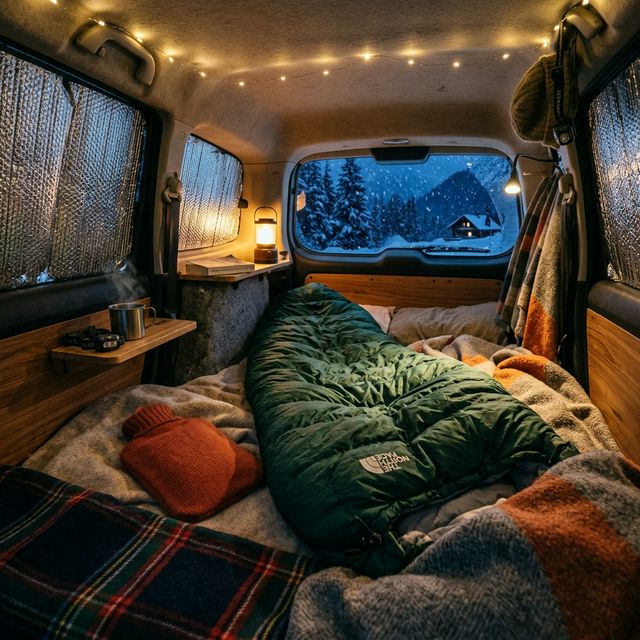 Frío en el Coche: Cómo Dormir Caliente sin Calefacción Estacionaria